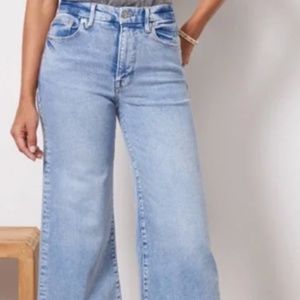 Good American GOOD WAIST PALAZZO CROP JEANS - Indigo - size 2